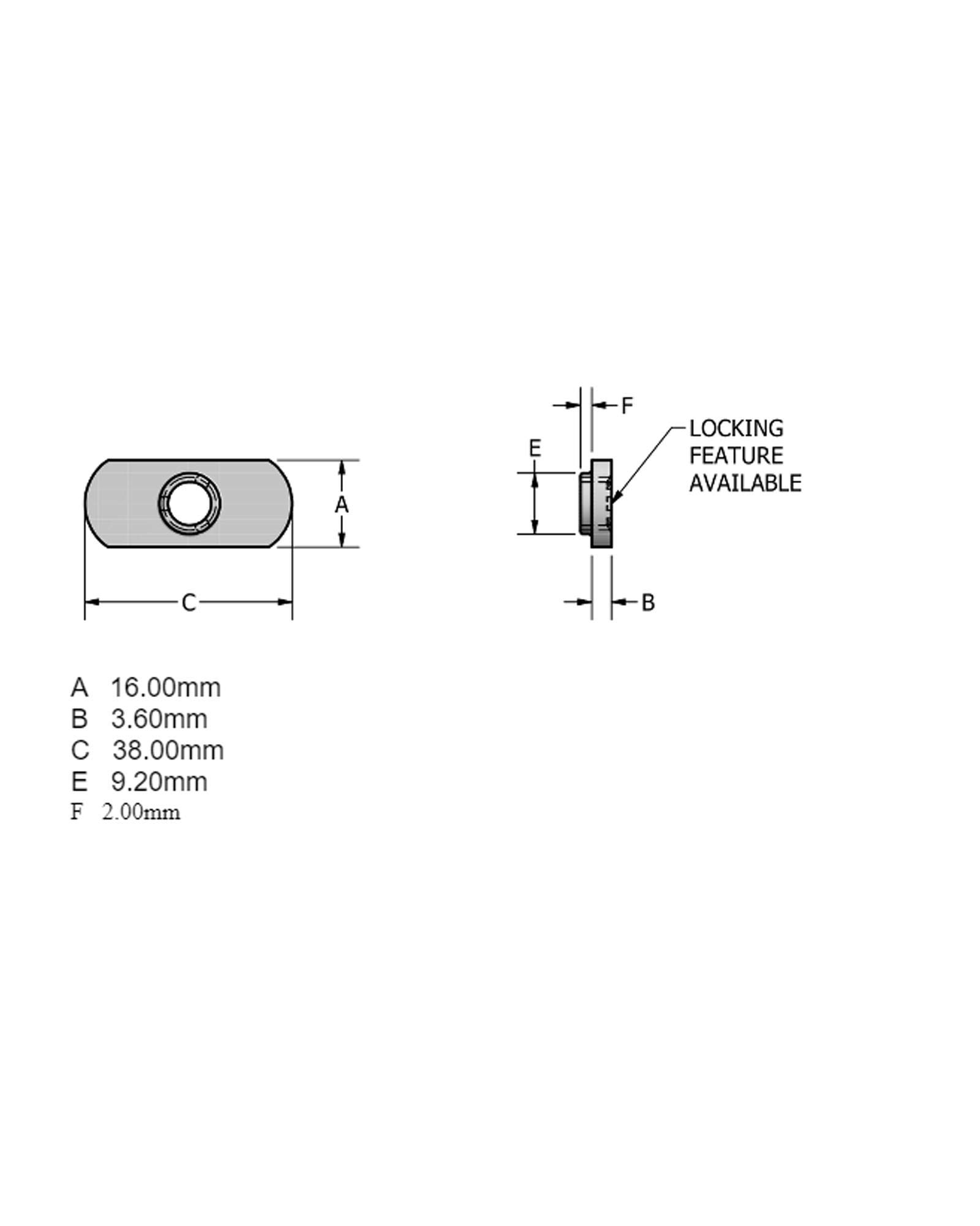 10 Pack M8 X 1.256H Spot Weld Nuts - Double Tab - Center Hole Design Spot Weld Nut - Low-Carbon Steel (10)