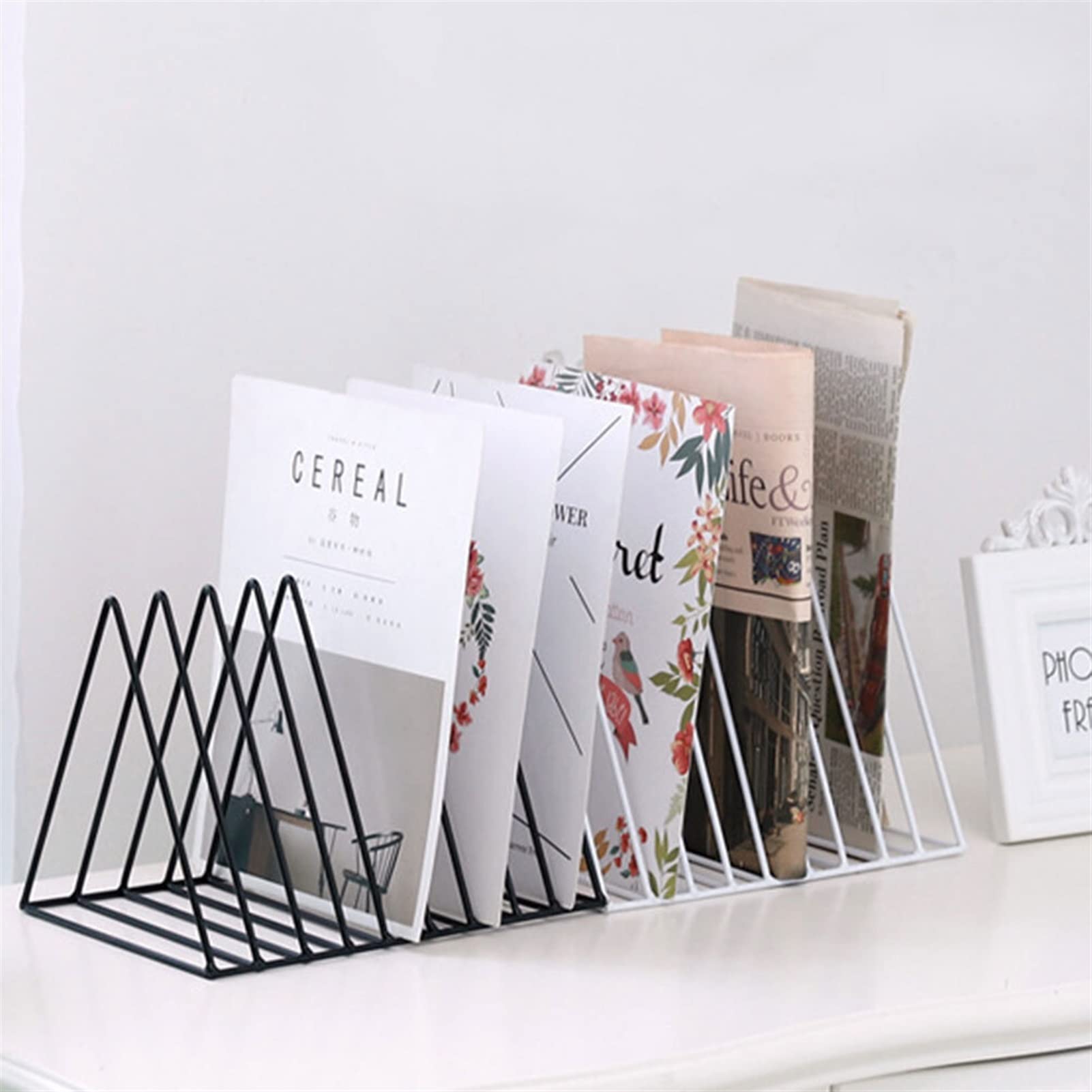 Revistero, archivador, archivador, Moderno, Triangular, para Escritorio de Oficina, archivador, Estante de Almacenamiento, revistero de Metal, Organizador de Escritorio