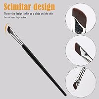 Vista 4 de Juego de 6 brochas para delineador de ojos en ángulo, delineador de ojos de precisión, sombras de ojos, juego de brochas de maquillaje en ángulo