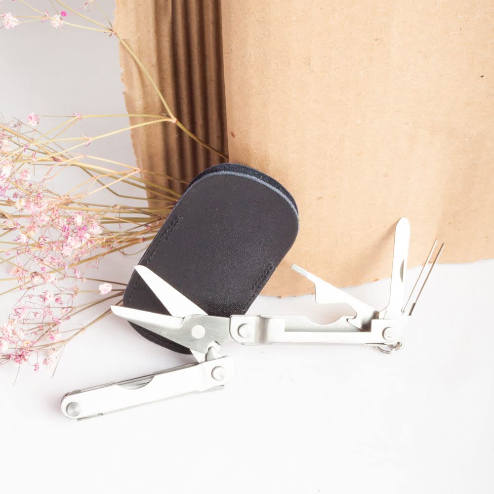 Outil multi-usages léger en acier inoxydable | Couteau de poche, scie, pinces, lime, ciseaux, ouvre-bouteilles - Franquimaison