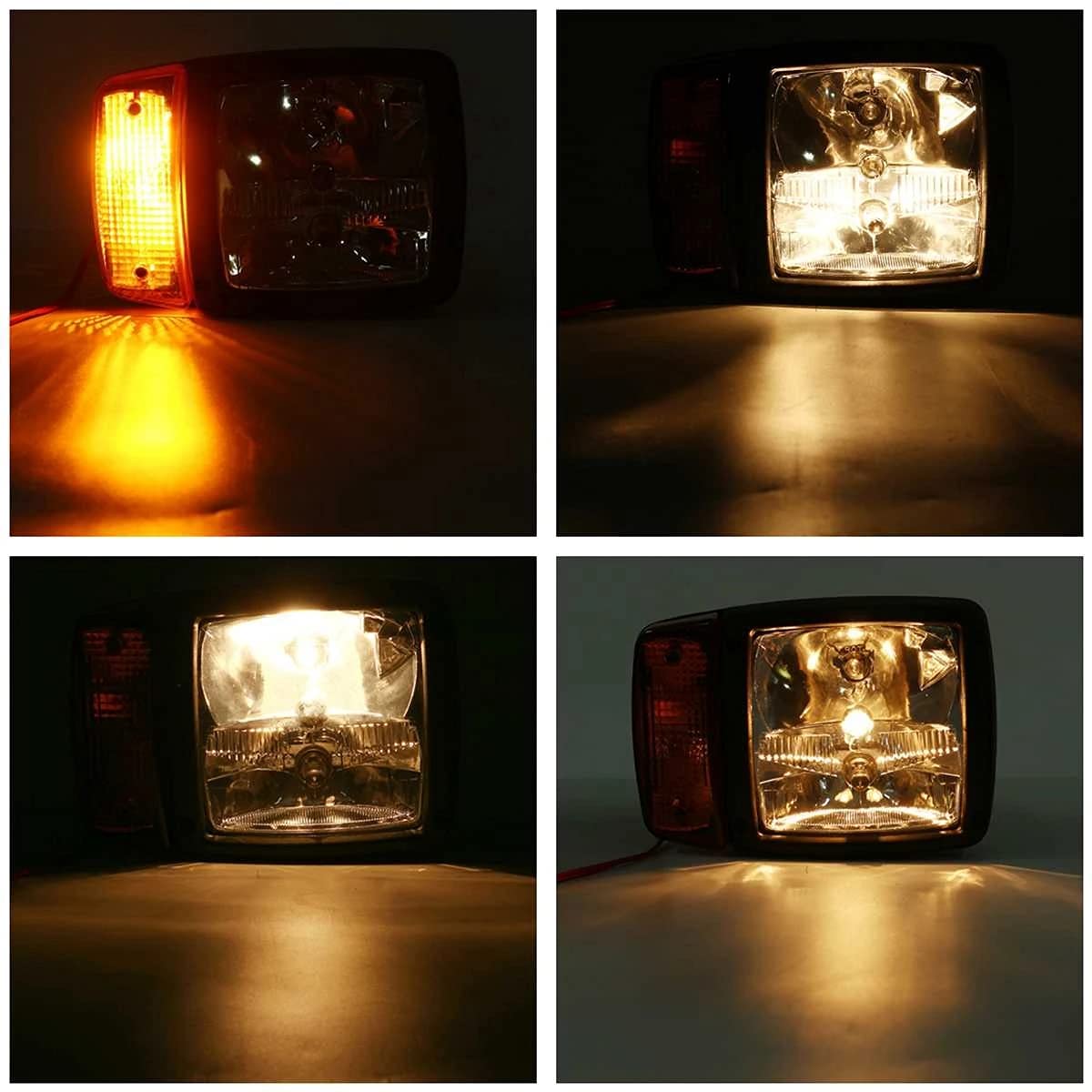Excavadora de 24 V Faros Delanteros LED Indicador de LáMpara de SeñAl de Luz de Trabajo para Manipulador TelescóPico Tractor Carretilla Elevadora de Carga B