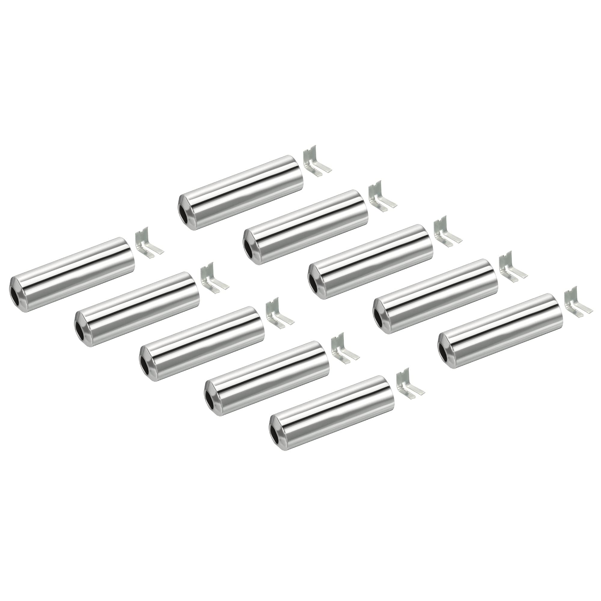 MECCANIXITY Pull Cord Tassels Window Blind Extender Chain Drop Knobs Pull Ends Silver Tone, Pack of 10