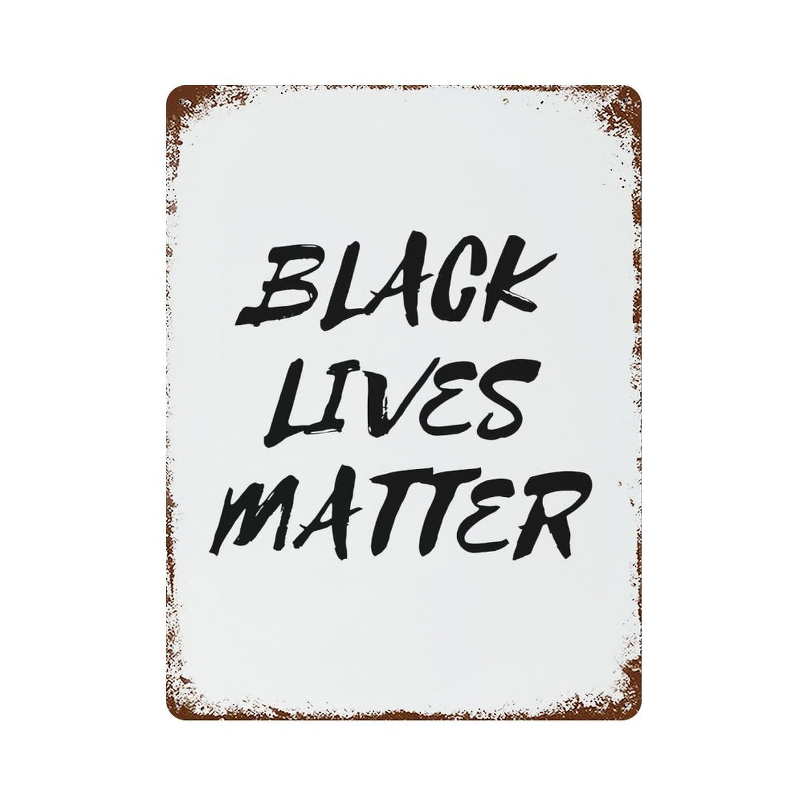 xiaoxiaoshen Black Lives Matter Text Typography Wall Decor Art Metal Tin Poster Modern Home Decor Art Home Bar Shop Decorations Vintage Sign 40x30cm