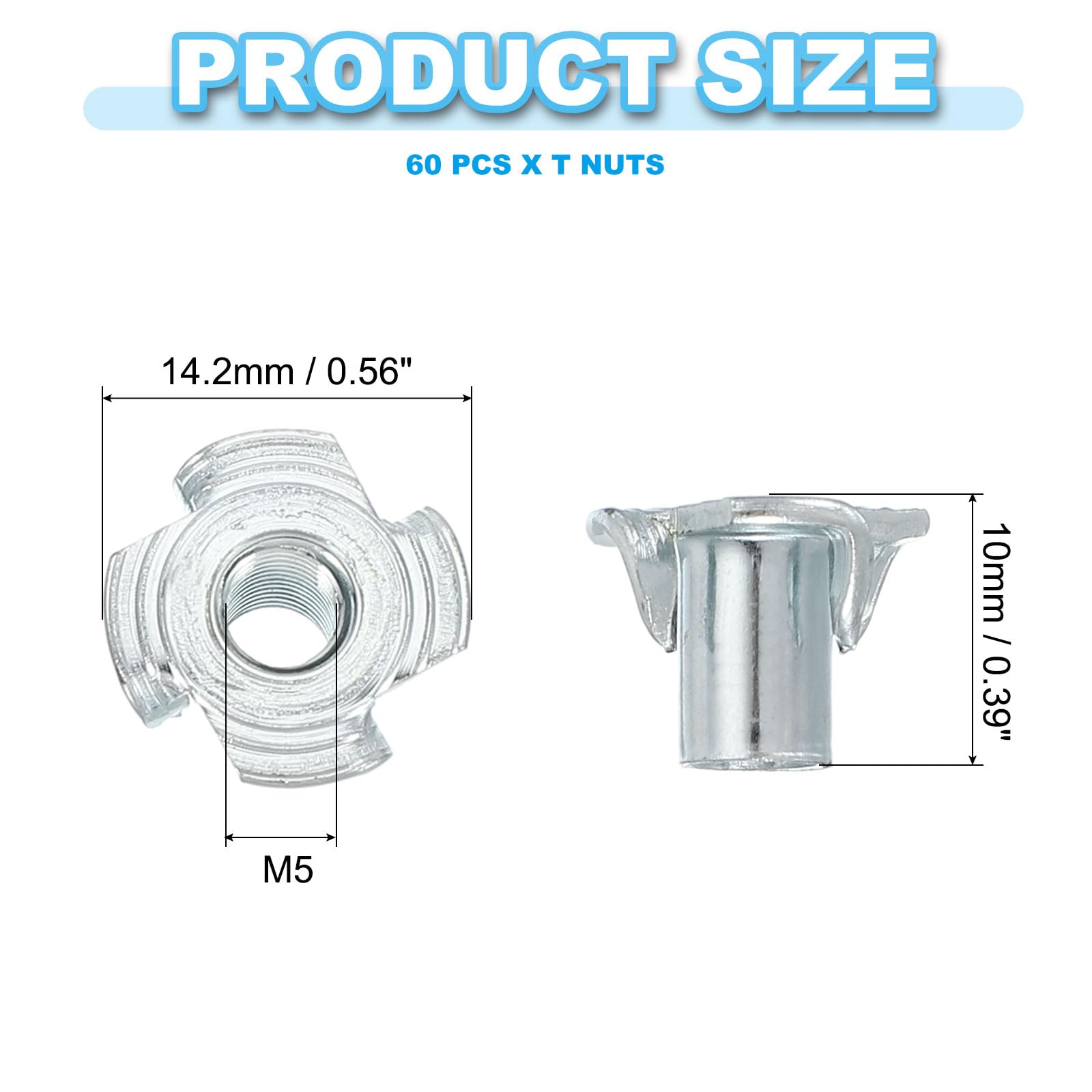 PATIKIL M5 T-Nuts - Image 2