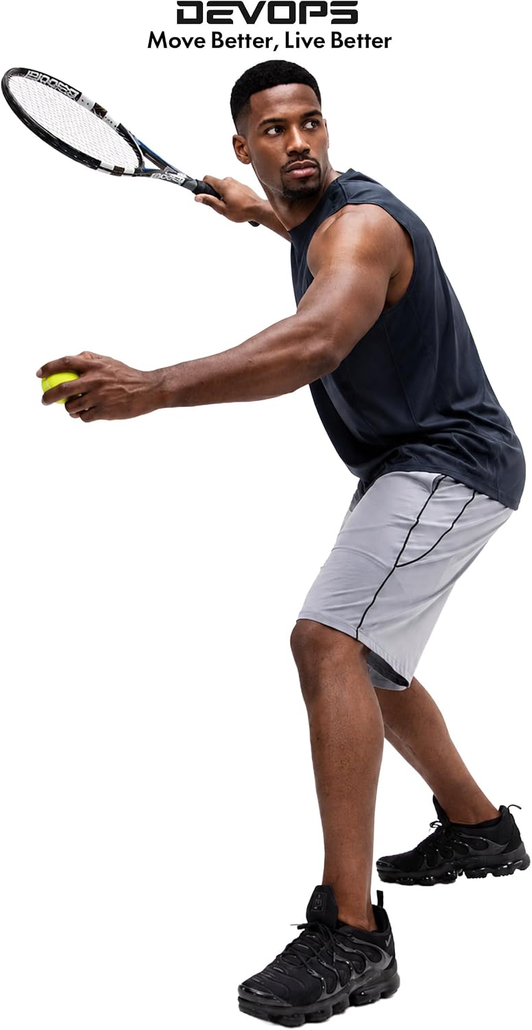 DEVOPS Men's 2-Pack Loose-Fit 10" Workout Gym Shorts with Pockets Athletic image 3