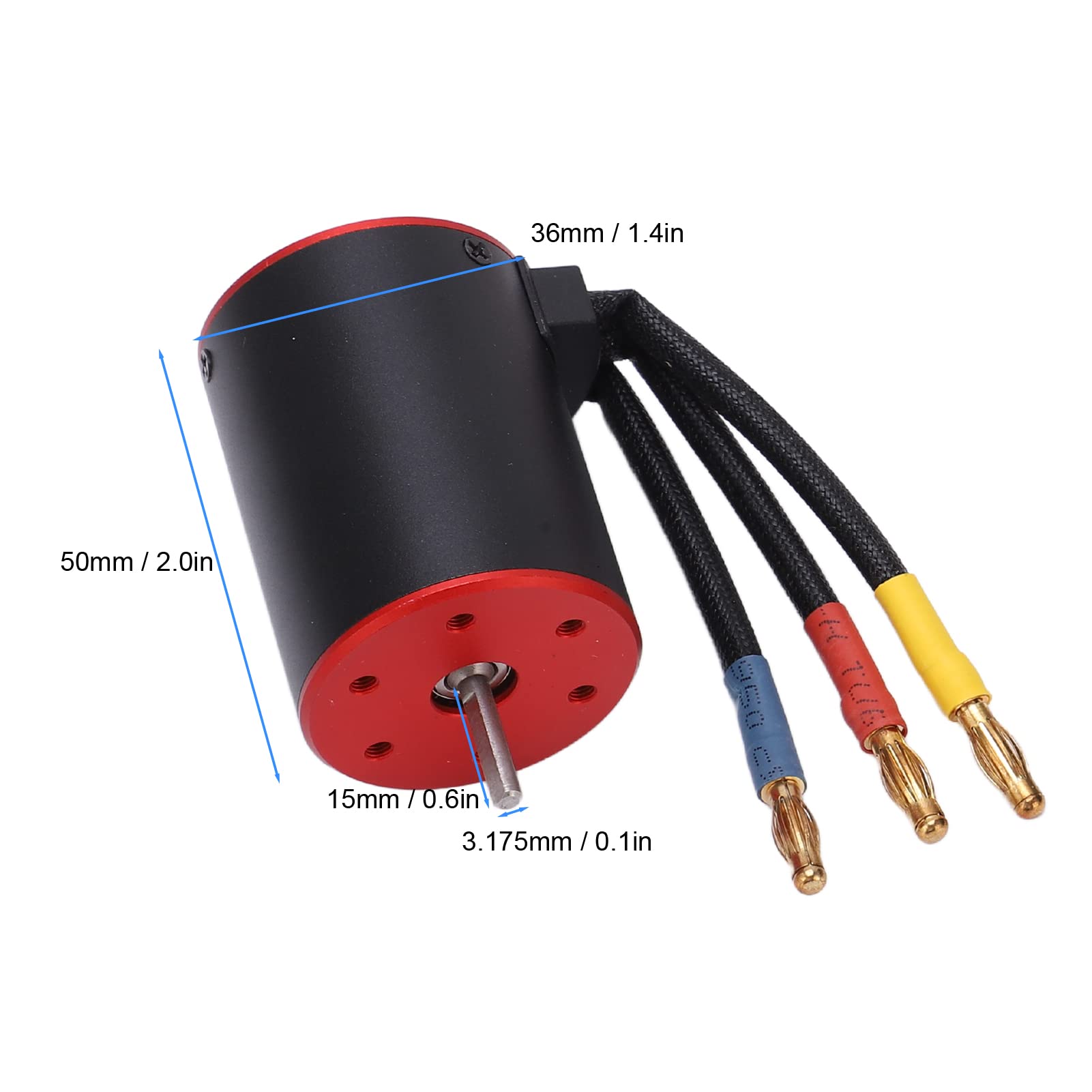 Alomejor Zestaw ESC Silnika Bezszczotkowego 80A 3100KV do Samochodu RC