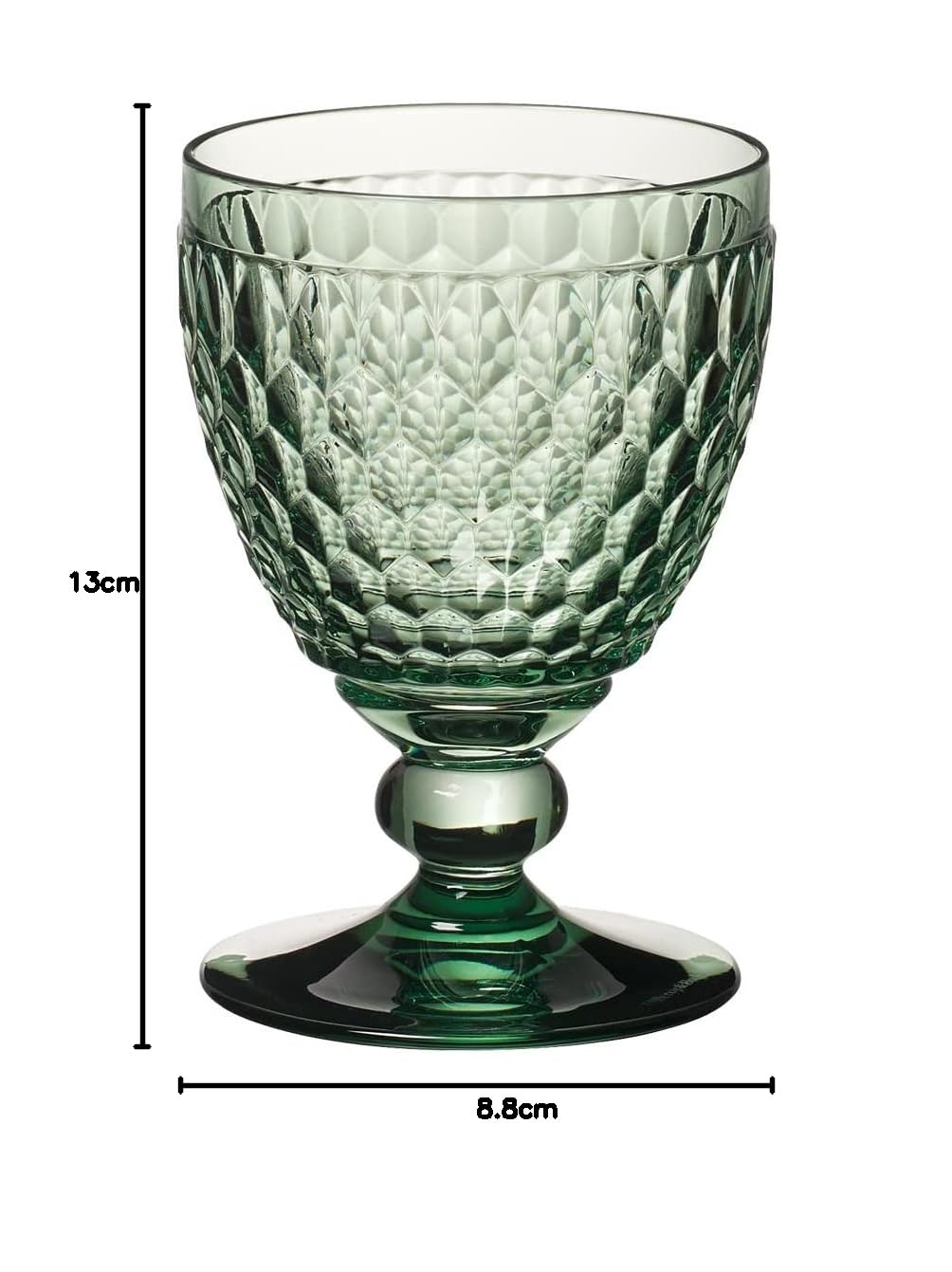Villeroy & Boch Boston - Juego de 4 copas de vino tinto, 300 ml, color verde