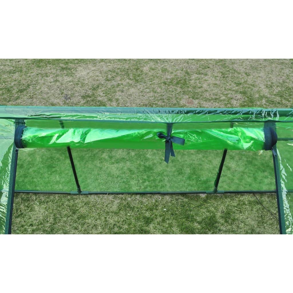 Szklarnia z 3 drzwiami, zielony domek na pomidory ze stali malowanej proszkowo, 240 x 90 x 90 cm, odporna na rozerwanie folia PCW, odporna na mróz i promieniowanie UV, idealna do uprawy