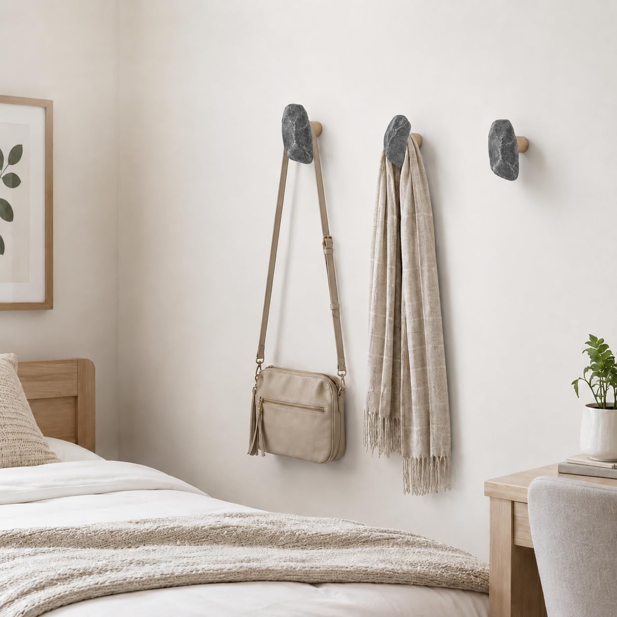 Perchero De Pared Moderno Y Único Ganchos para Pared Dark,3 Pack