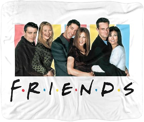 Miniatura 2 de Manta de amigos, 50 x 60 pulgadas, con texto en inglés "It's All About Friends", manta de sherpa súper suave al tacto sedoso