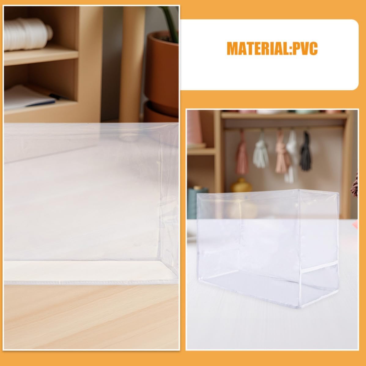 Sewing Machine Cover Foldable Portable Dust Cover with Built-in Storage Pockets Pvc Protective Case for Sewing Machine Storage and Travel