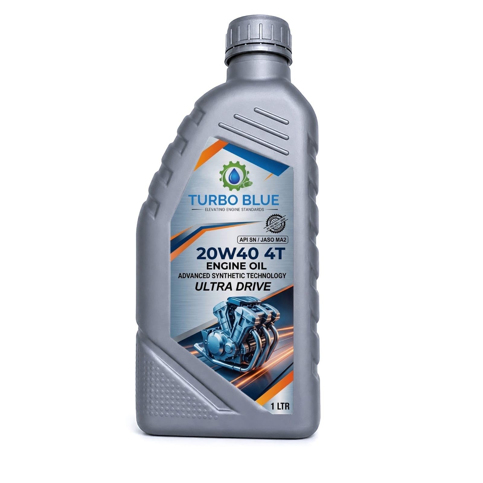 Turbo Blue 20W40 Engine Oil 1 Litre (1L) | High Performance 4-Stroke Engine Oil | Smooth Engine Protection | Pack of 1-image-30