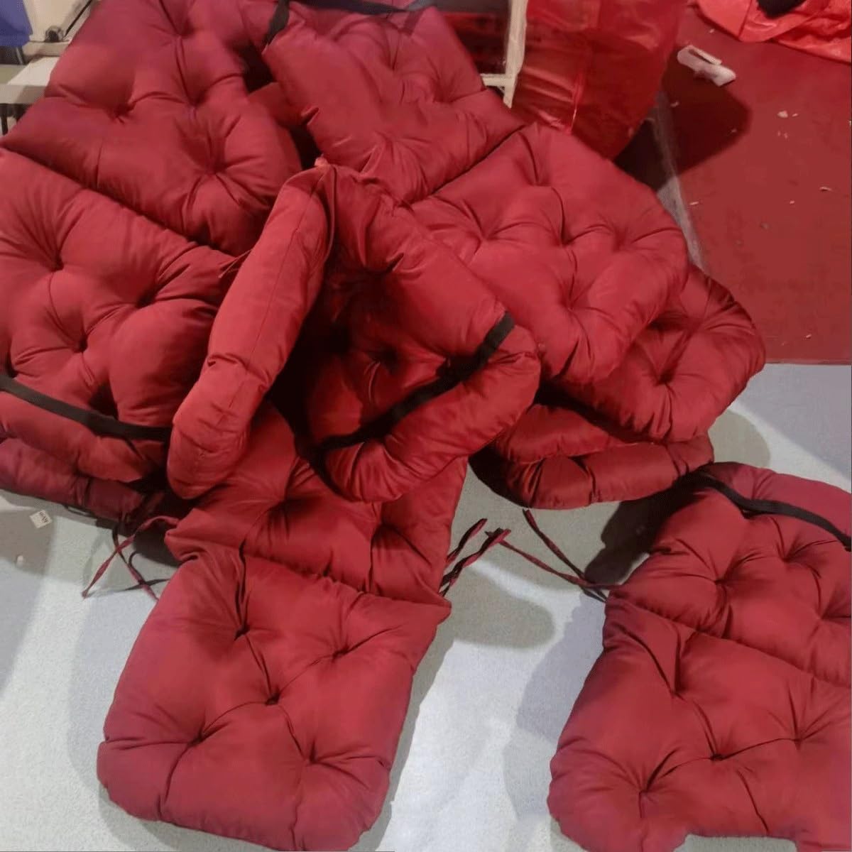 Na zewnątrz LounCush gruba poduszka rozkładana 100 x 45 cm / 120 x 60 cm antypoślizgowa poduszka do siedzenia na patio futrzane miseczki na stół do Sun Los.