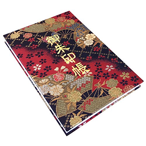 Amazon | 千糸繍院 御朱印帳XL【紅扇桜】西陣織 金襴装丁/刺繍文字