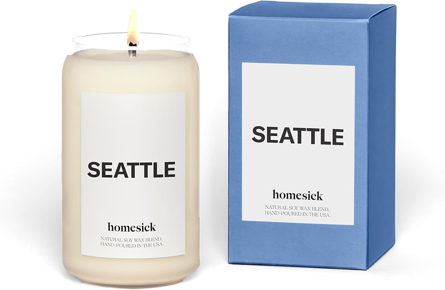 Homesick Premium Scented Candle, Seattle Scents of Coffee