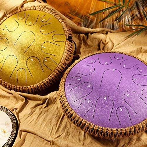 Steel Tongue Drum 13 pulgadas 15 notas con estuche y mazas miniatura 6