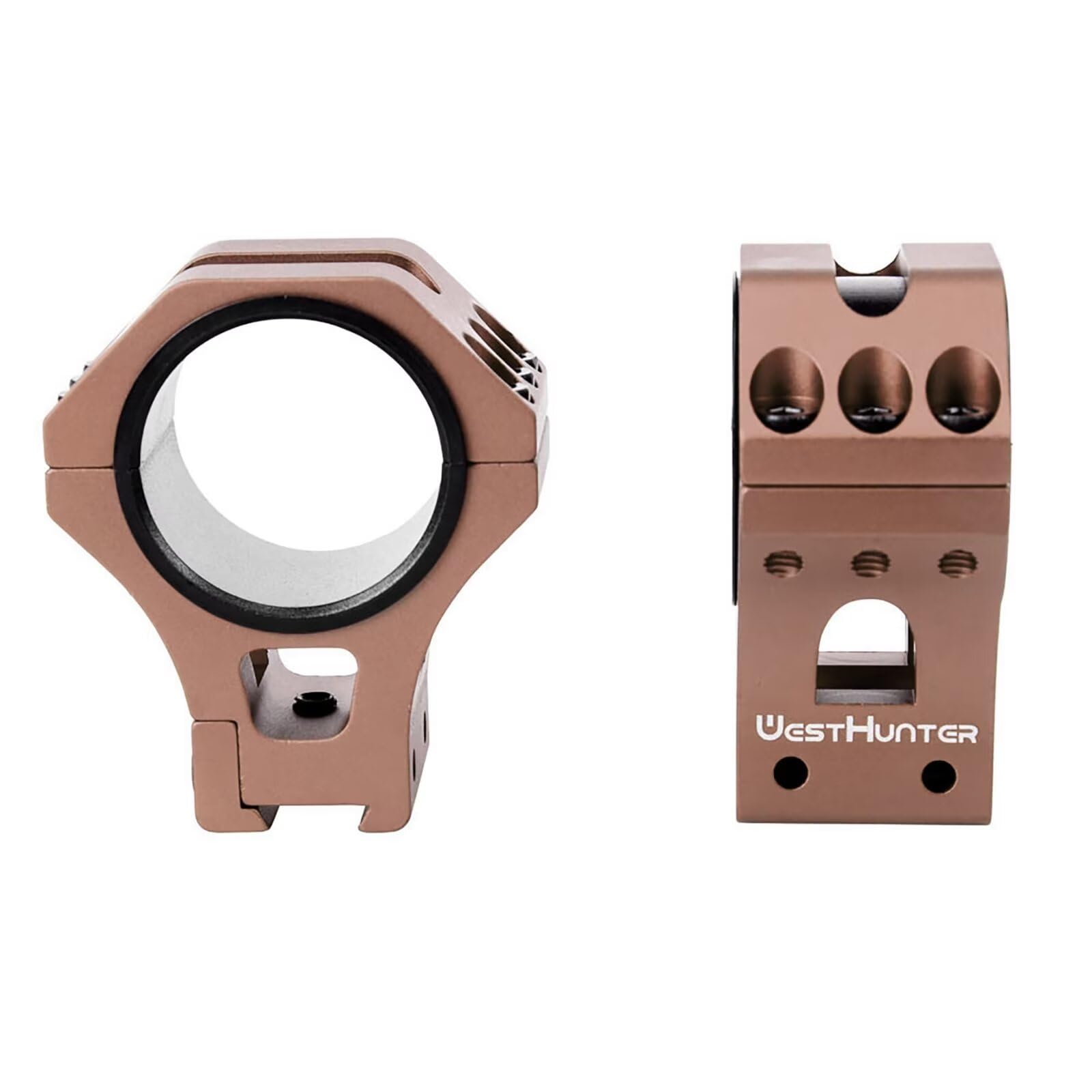WestHunter Anillas para Mira Telescópica Optics, para Instalar Miras de 34mm & 30mm & 25.4mm en Rieles de Cola de Milano de 11 mm | Únicamente para Actividades Deportivas, Brown