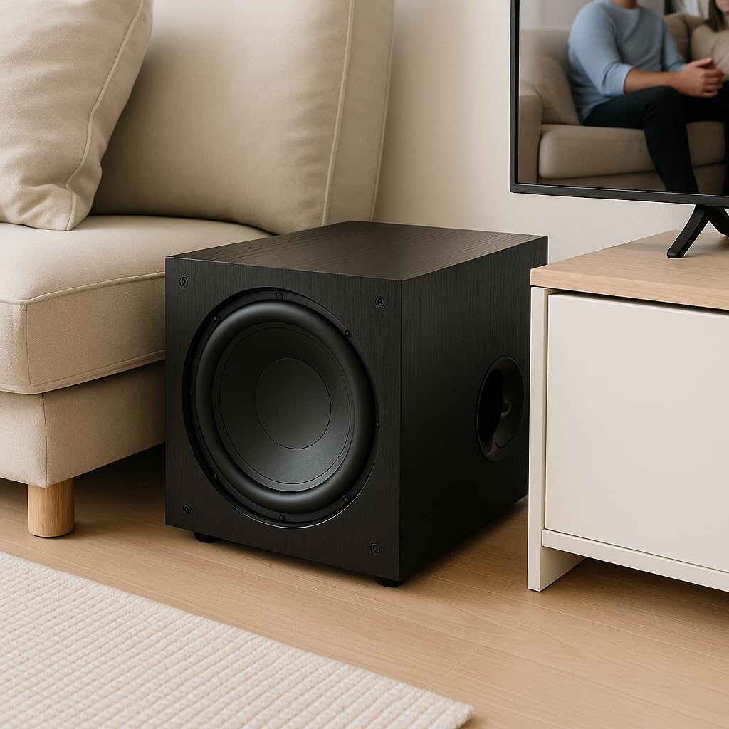 VULKKANO SUB10 Caisson de Basse de 10 Pouces, Fréquence 40Hz-200Hz, Subwoofer Actif