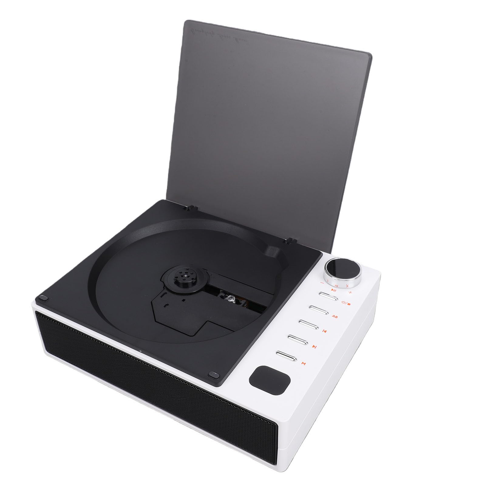 Fabater Reproductor de Música CD Bluetooth con Control Remoto para Oficina en Casa o Relajación, Diseño Compacto de ABS y Aleación de Aluminio (White)