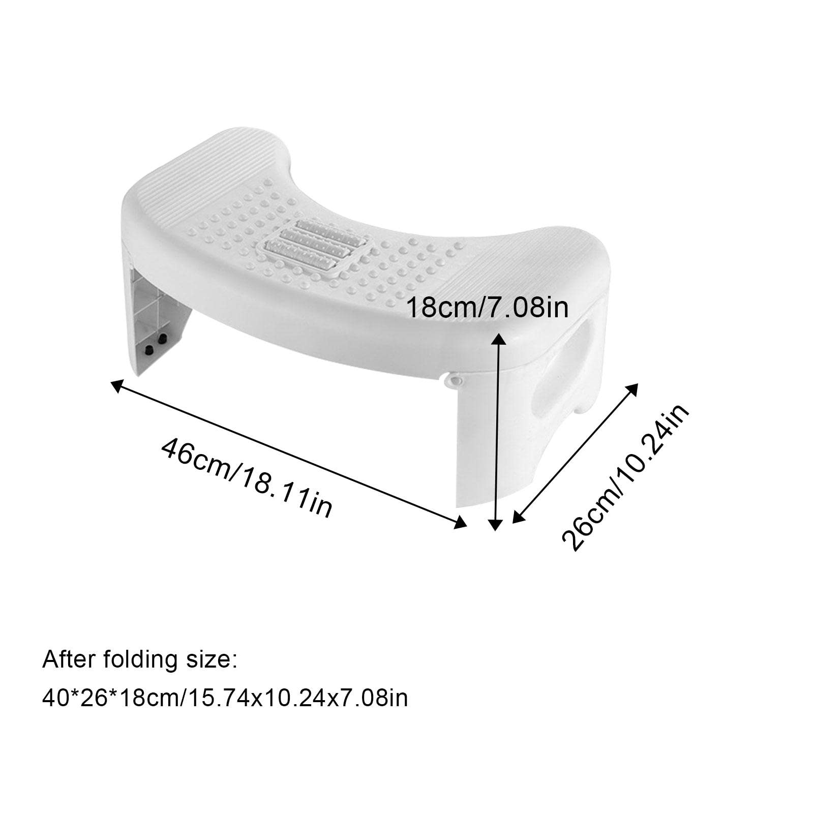 Sgabello Da Toilette - 42×25×17cm Sgabellino Squatty Da Toilette, Sgabello WC Antiscivolo Per Bagno, Sgabello Da Toilette Da Bagno, Sgabello Bagno Fisiologico Sgabello WC Pieghevole Per Adulti Bambini
