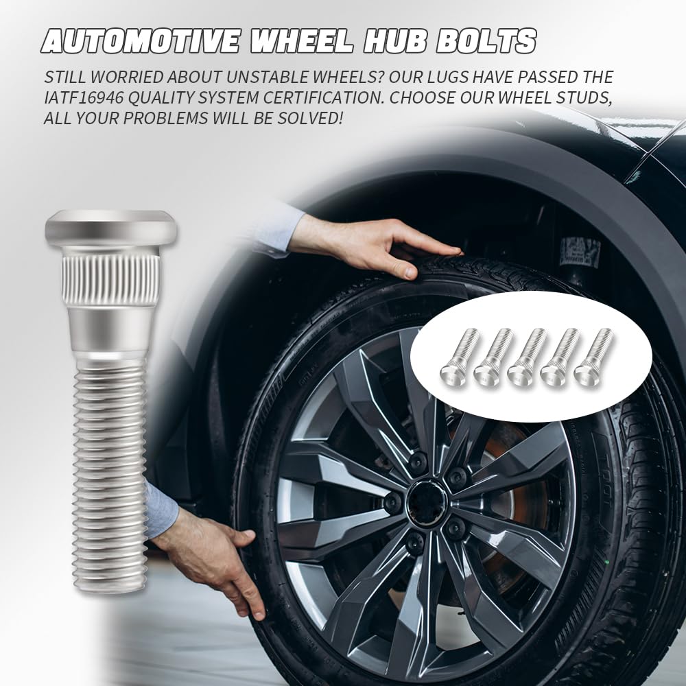 Awlbed Lot De 5 Boulons De Roue Automobiles, M12 X 1,5, Leviers De