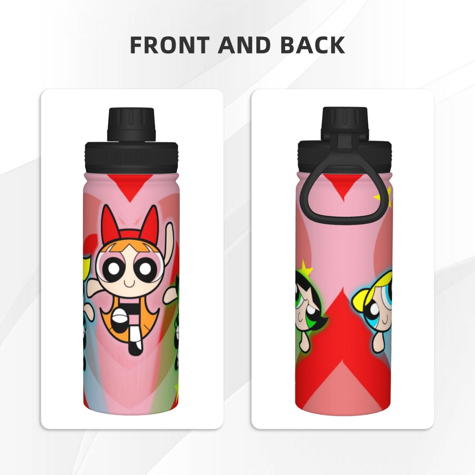 Amazon | パワーパフガールズ 水筒 真空断熱 保温 保冷 スポーツボトル