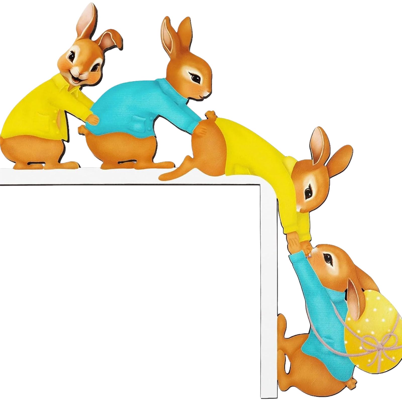 fshxj Osterdeko,Osterhase Deko,Oster FüR Easter Holz Dekoration,TüR Fenster Osterhase HäNgend Decorations,Fensterdeko Innen TüRschild Decoration,Frohe TüRkranz Osterdekoration