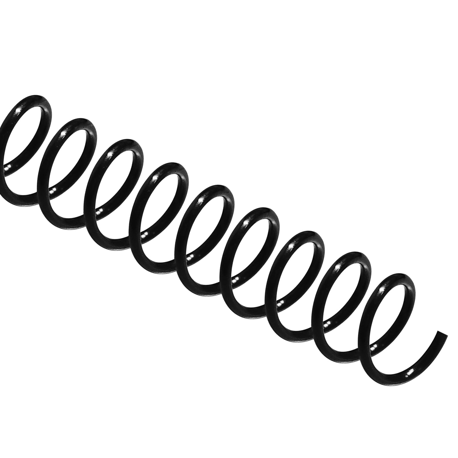TOTiyea 100 Pack Plastic Spiral Binding Coils, 10mm(3/8") Binding Spirals, 75 Sheet Capacity, 4:1 Pitch, Black