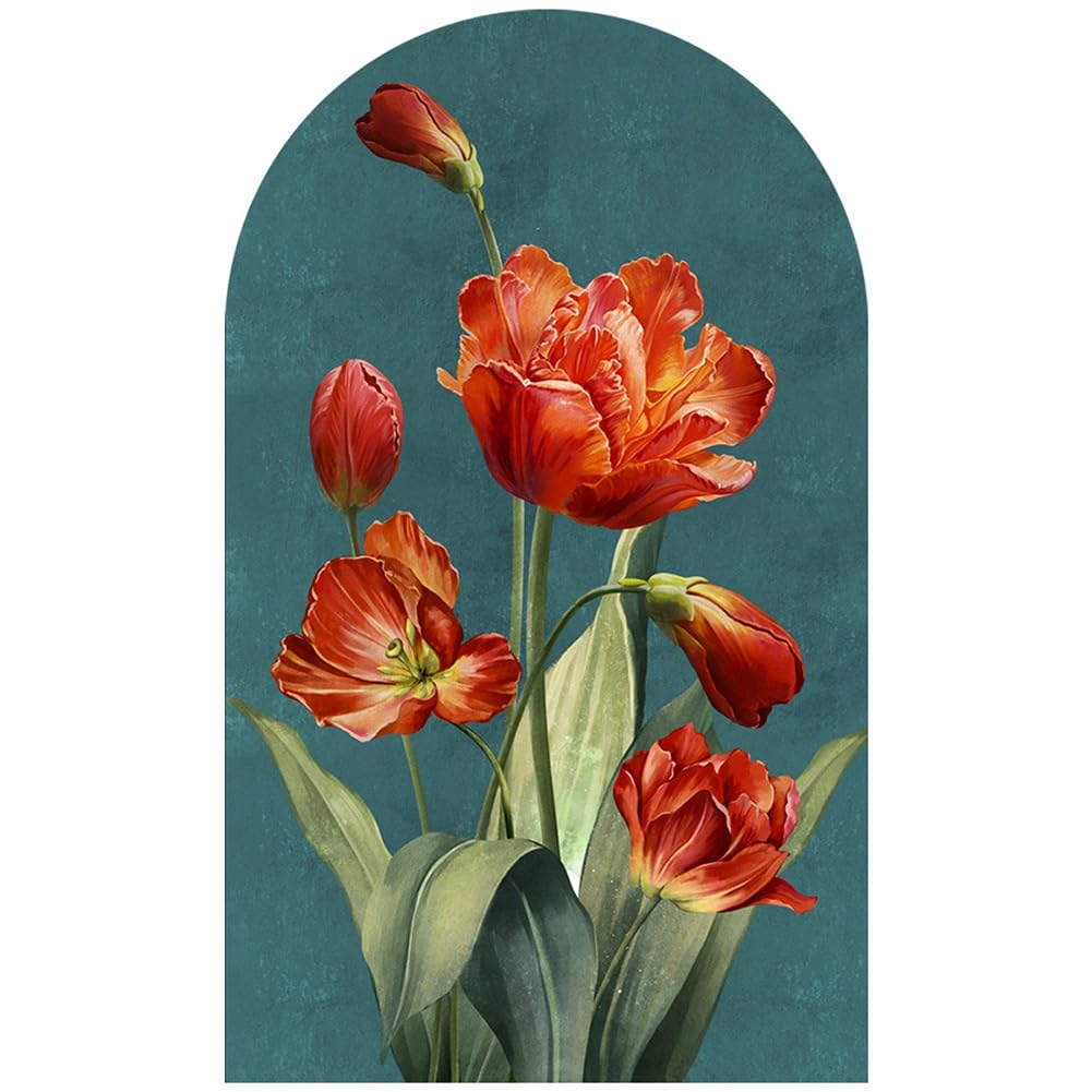 Pegatinas de pared, pegatinas de pared con arco, pegatinas de pared con arco, pegatinas de pared de vinilo grandes, pegatinas de pared autoadhesivas con acento floral for dormitorio, sala de estar, au