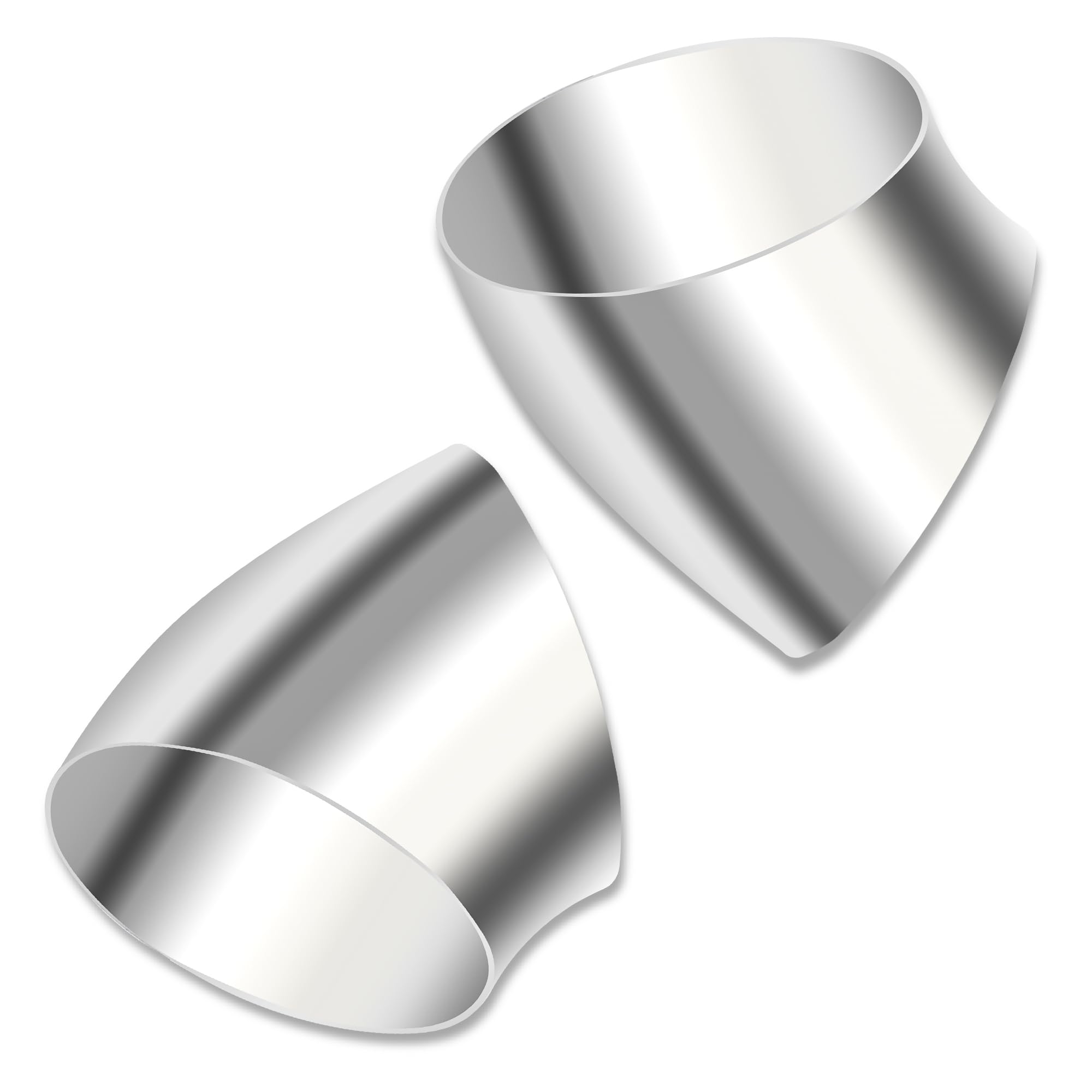 SSNNUU 2PCS Car Exhaust Pipe Bend Tube,Premium SS304 Stainless Steel Pipe Exhaust Elbow for Car Modified Exhaust & Intake System,Universal Automotive Exterior Accessories Exhaust Pipe Kit