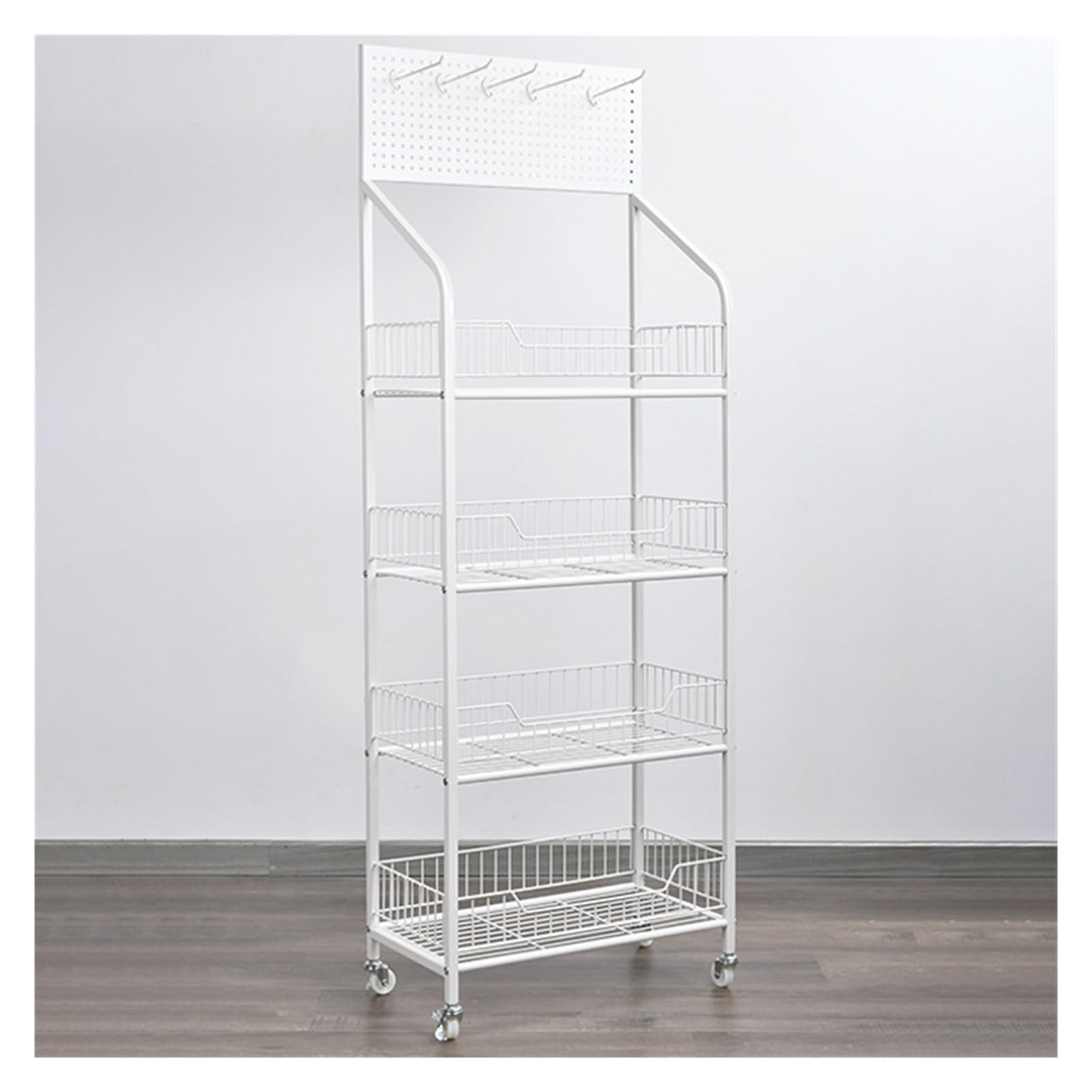 Verkaufsregal, Süßwaren- und Snackregal, Heimkino-Kiosk, Snackregal-Organizer fü Snackregal, Heimkino-Kiosk, Snackregal-Organizer für Küche und Vorratskammer, Snack-Organizer für Büro (Weiß)