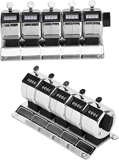 Tally Counter Manual, 4‑Digit 5 Units Counter Mechanical Counter for Counting People Stainless Read Clear Tally Counter
