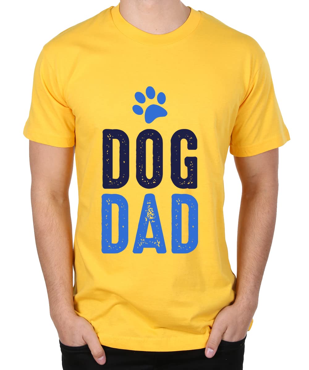 Caseria Men's Cotton Graphic Printed Half Sleeve T-Shirt - Dog Father