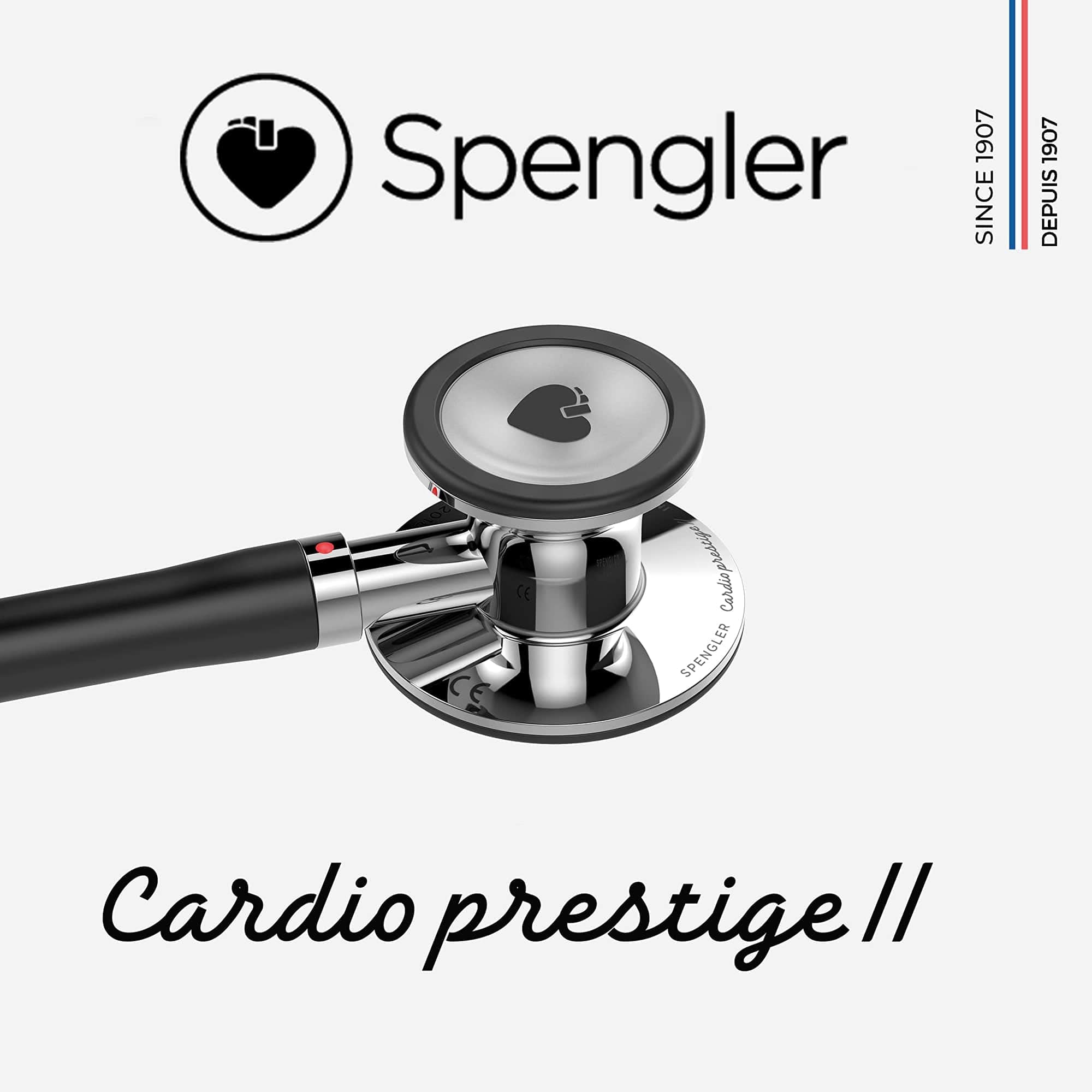 SPENGLER Cardioprestige II Stéthoscope de Diagnostic Médical Double Pavillon en Acier inoxydable