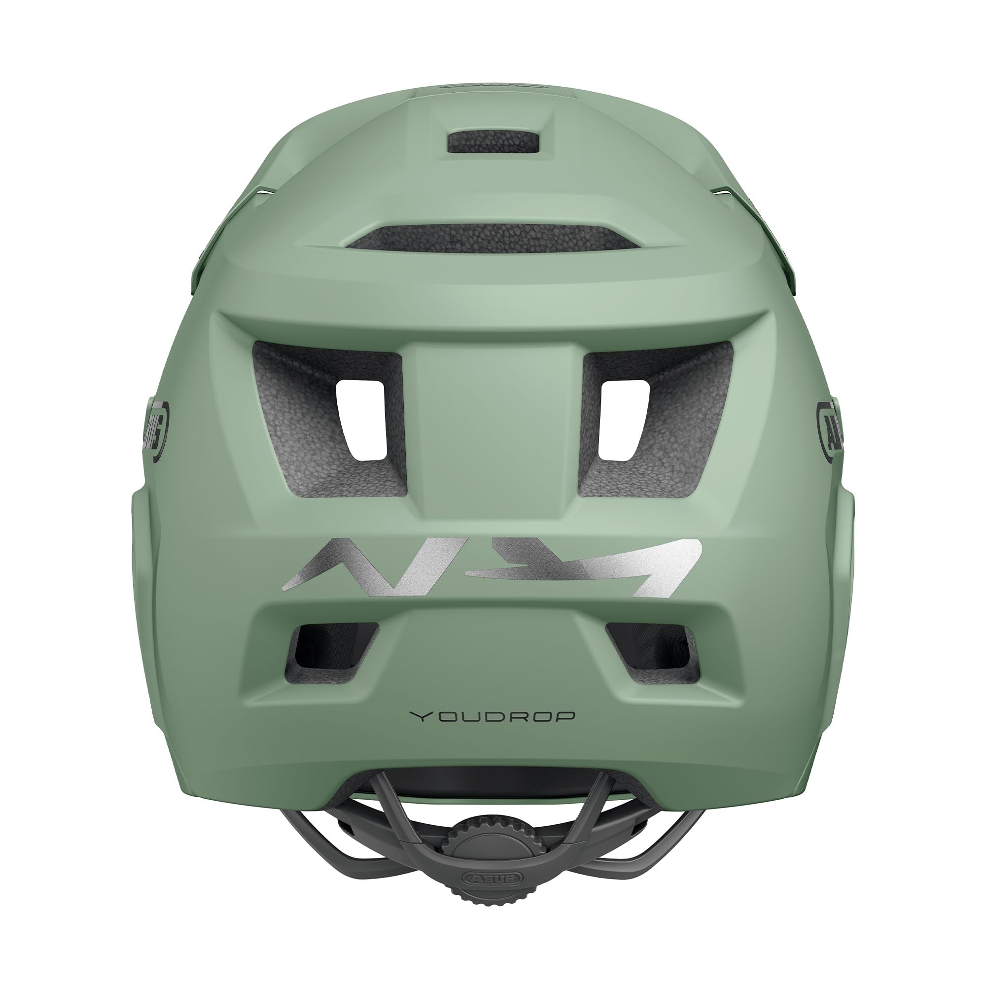 ABUS Casco MTB YouDrop FF para Niños, Verde, Talla S