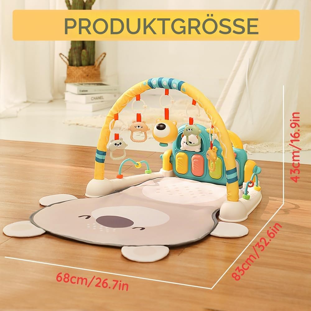 caterbee Baby-Klavier-Spielturnmatte mit Musik und Licht (Bear)