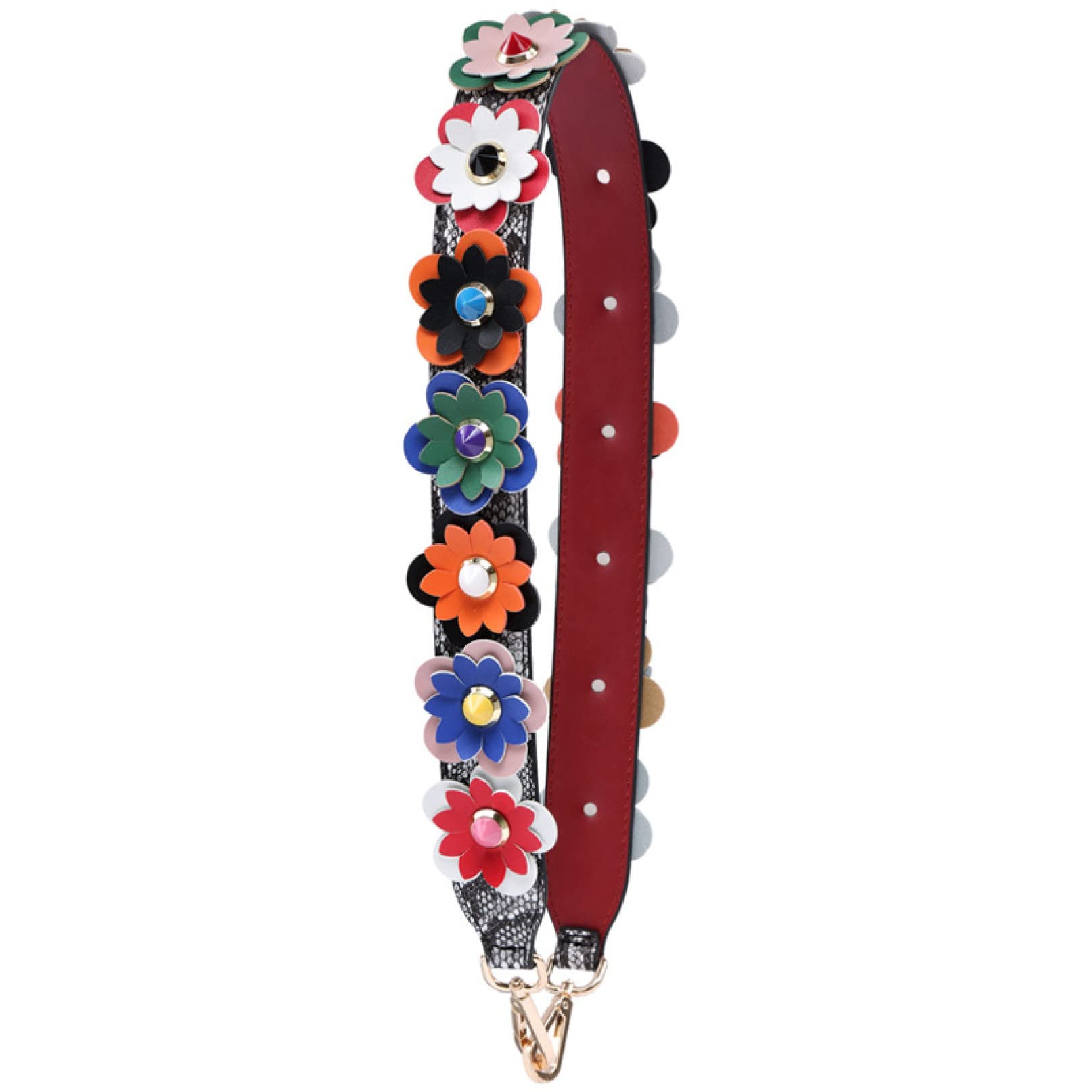 Łańcuszki do torebek, Akcesoria Do Nitów Luksusowe Torebki DIY Z Rączkami Torebka Łańcuszkiem Paski Crossbody(Red Blue,Gold hook)
