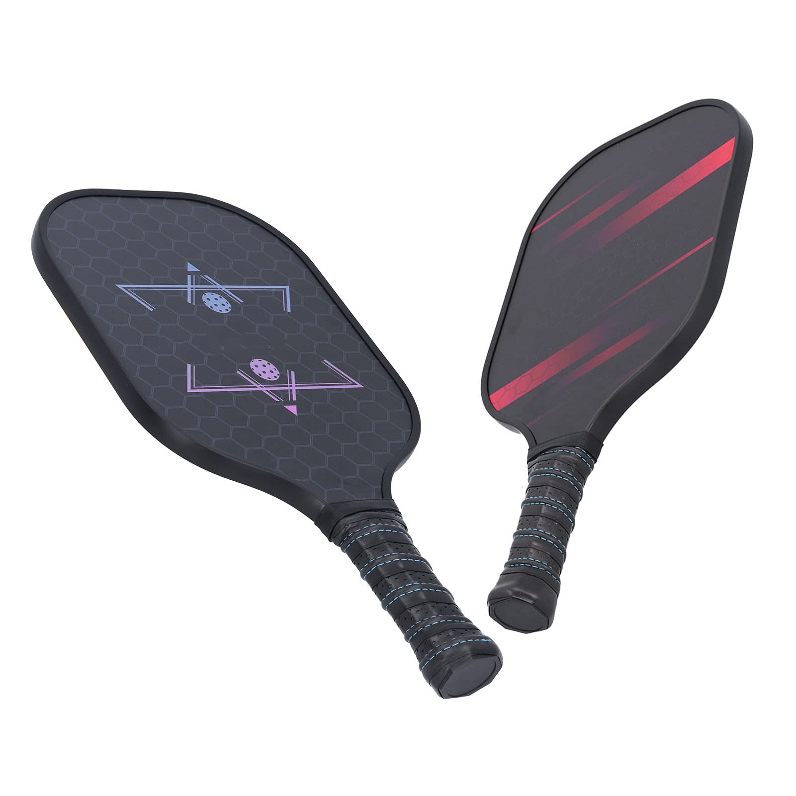 Juego de Raquetas de Pickleball, Núcleo Ligero de Polímero de Fibra de Vidrio para Todos los Niveles, 2 Paletas y 4 Pelotas