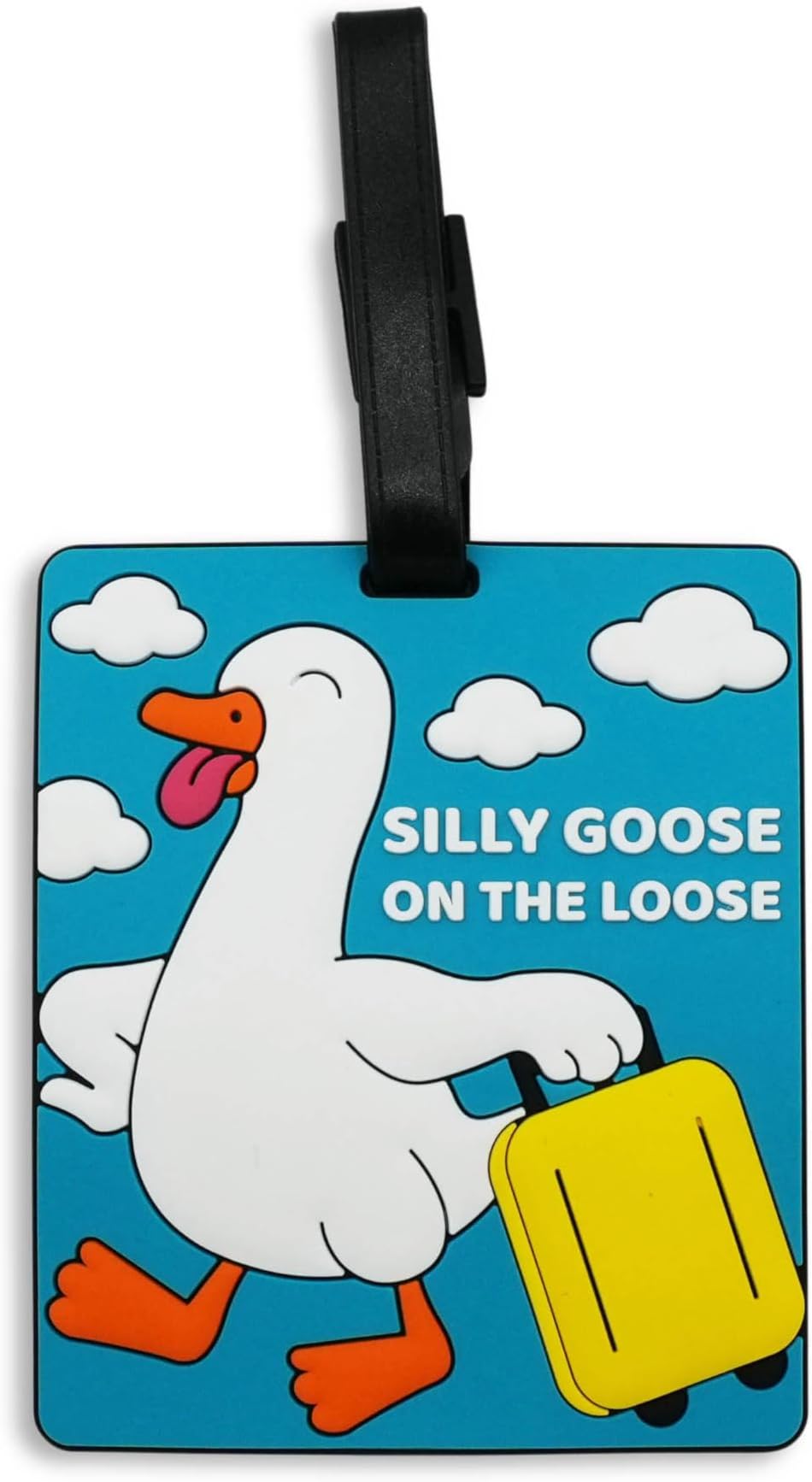 GOOFBALLS Funny Luggage Tag – Hilarious Travel ID Tag with Sarcastic Saying – Durable & Easy to Spot Suitcase Tag for Men, Women, Frequent Flyers, or Gag Gift for Travelers - Silly Goose