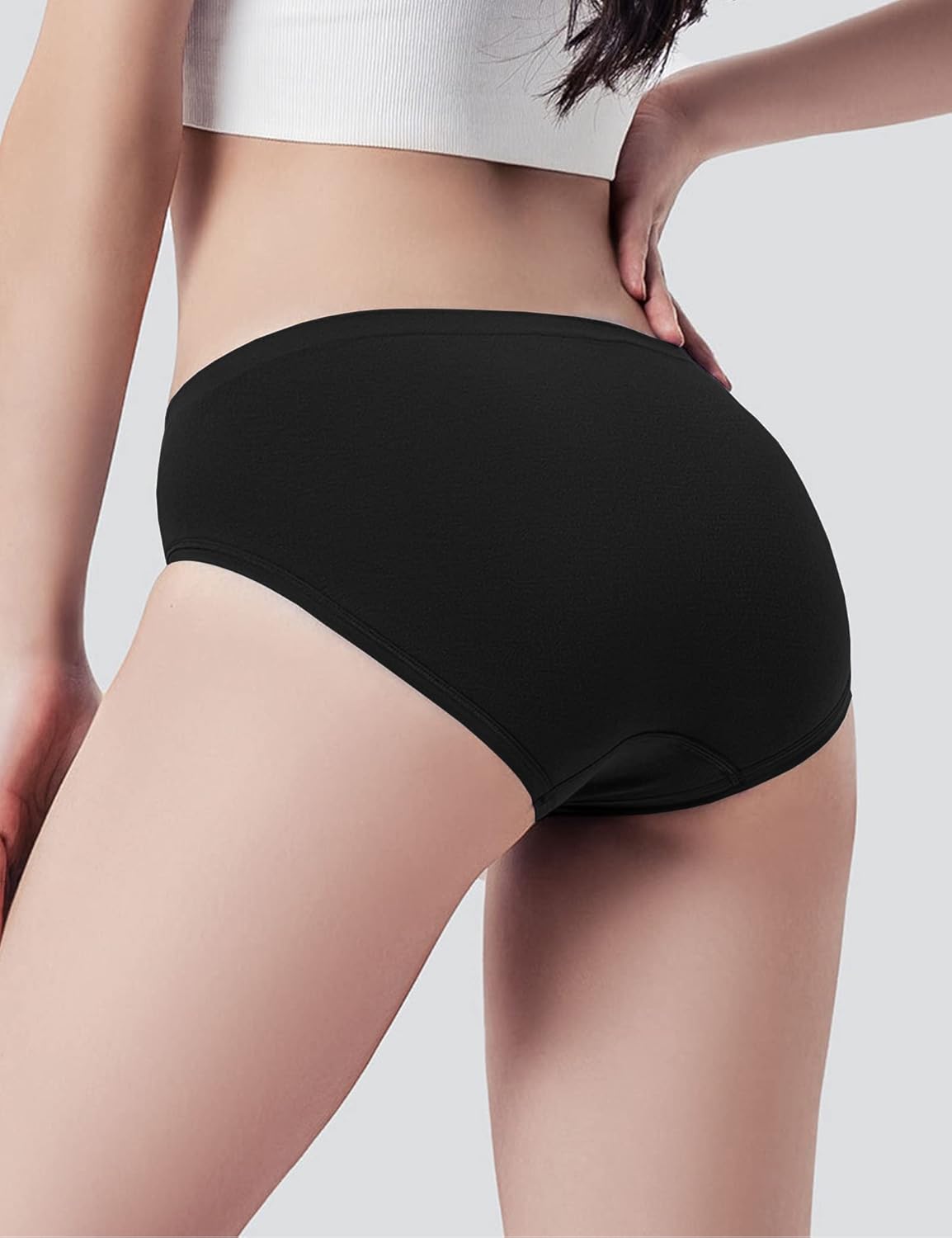 Soft Girls' Cotton Briefs for Teens - 8-Pack Comfortable, Breathable Underwear, Essential Everyday Panties (White & Black 10)