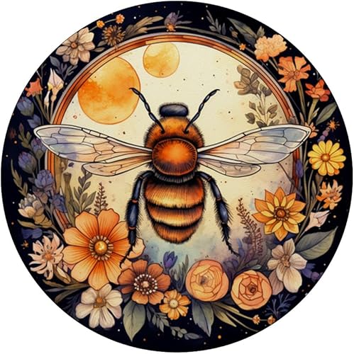 Miniatura 3 de Dark Boho Bee Majestic Moon Witchy Floral Flower PopGrip intercambiable de Bumble Bee PopSockets