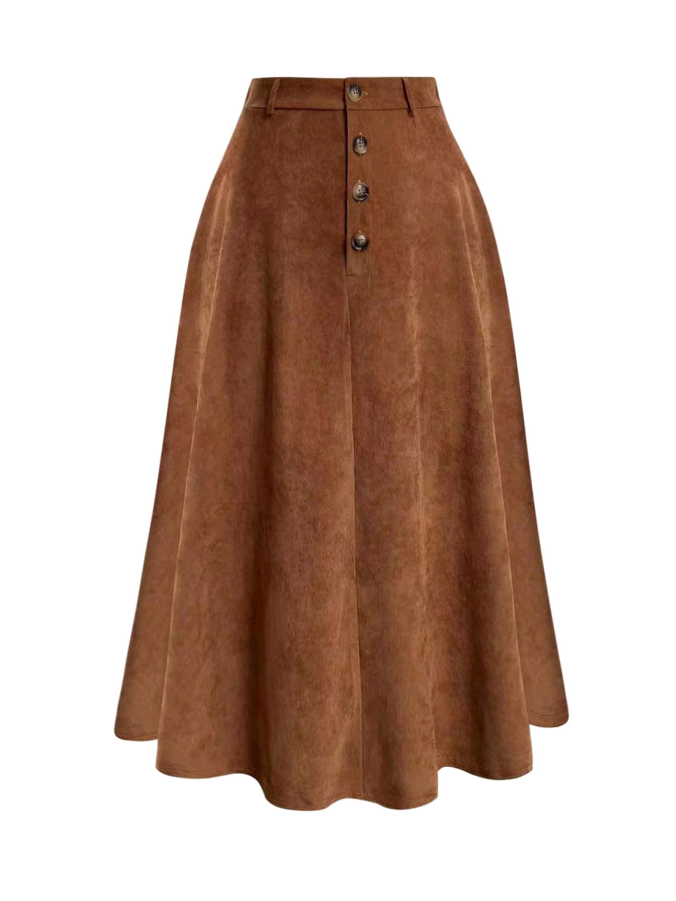 Womens Plus Size High Waisted Maxi Skirt Dressy Casual Button Front A Line Office Skirts