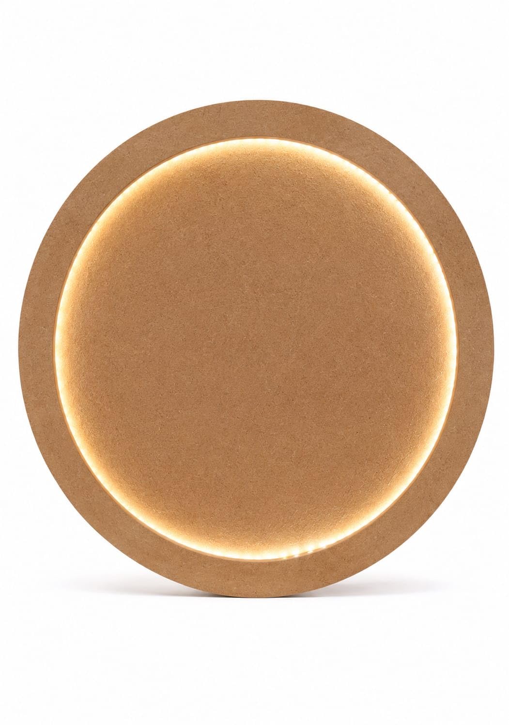 10 InchRound MDF Wall Light with Warm White LED Ring Glow | Warm Ambient Lighting, Wooden Finish, Wall Mounted, Circular Design, Home Decor-image-36