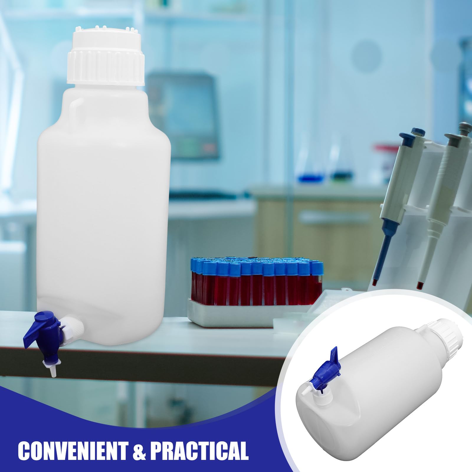 SOLUSTRE Dispenser Acqua Bianco per Scuola con Rubinetto, Contenitore Grande in Pe Compatto e Ben Rifinito, Resistente alla Rottura per Acqua Potabile Sicura