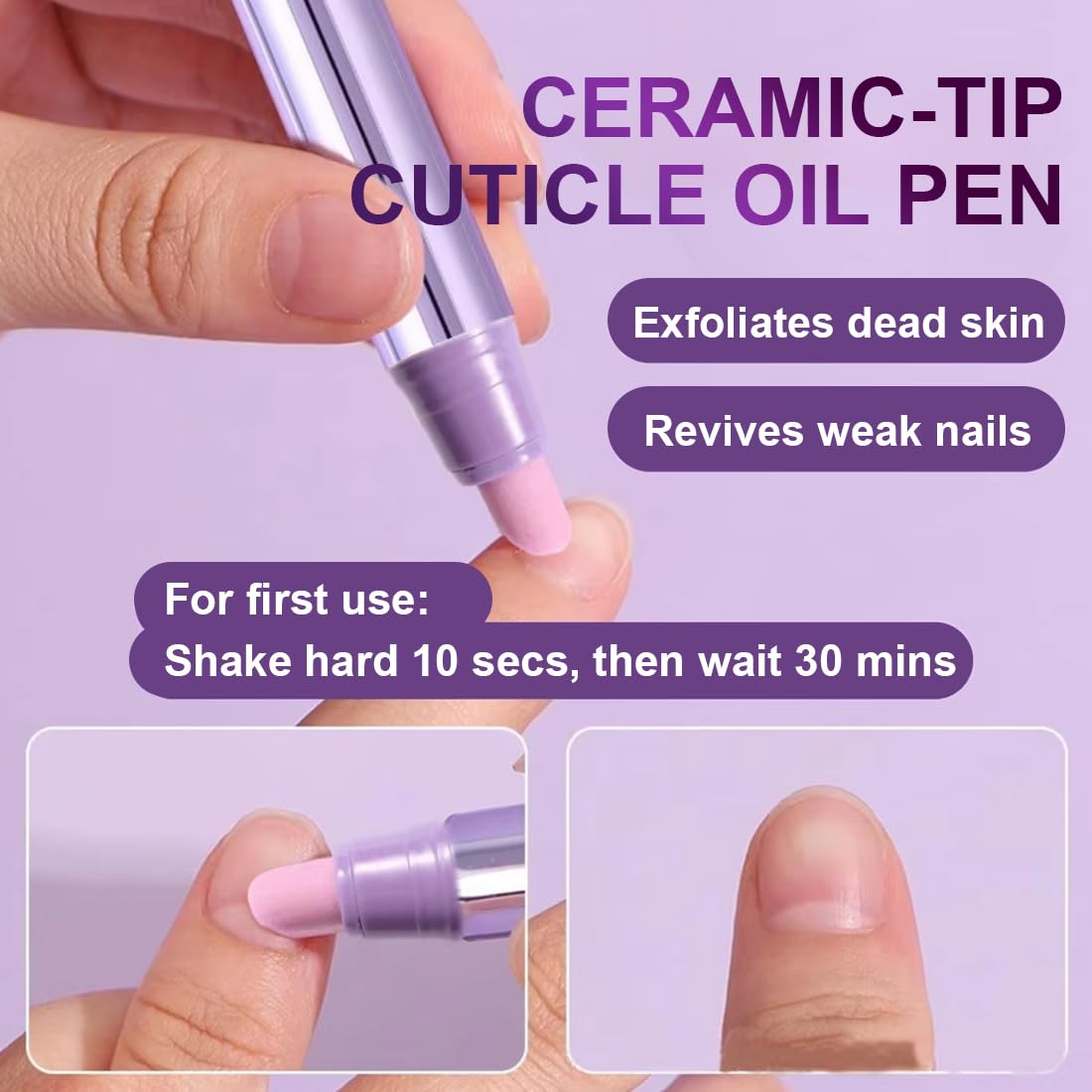 2 Pezzi rimuovi cuticole unghie, Nail care pen, Routine de soins des ongles stylo