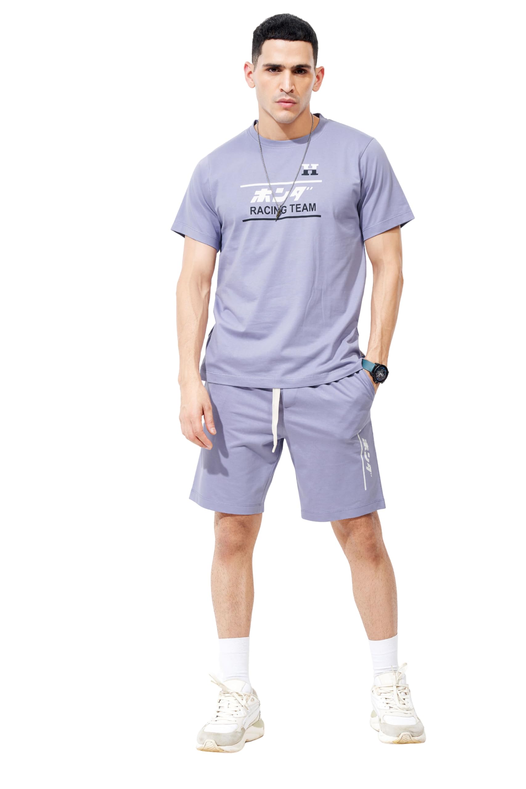 weet Cotton T-Shirt and Shorts Set for Men,Night Wear for Men,Men's Pyjama Set MCS144-picture-48