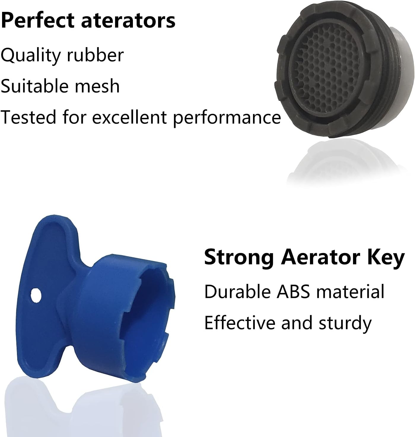 4 Pack Faucet Replacement Part Insert Filter + 4 Pack Removal Wrench Tool, Aerators Water Saving Flow Restrictor Set for Sink Tap Aerators M16.5 18.5 21.5 24 (4Size) /1.2GPM,1.5GPM,1.8GPM,2.2GPM