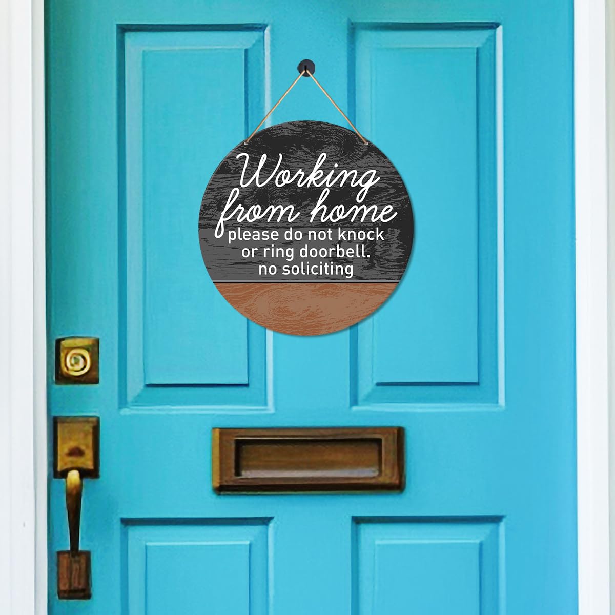 Working From Home Sign For Door