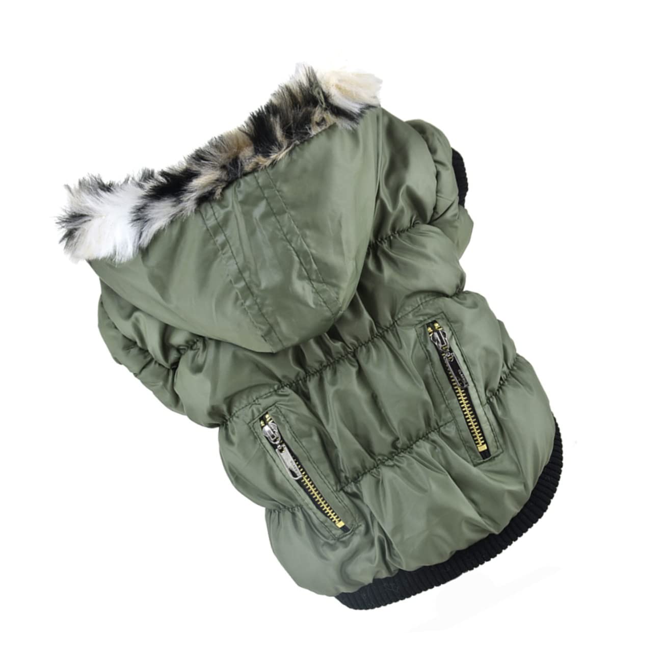 Sosoport 3pièces Manteau pour Chien Hiver Doublé Chaude Et pour Chiens XS Vêtement De Vert pour Animaux De Compagnie