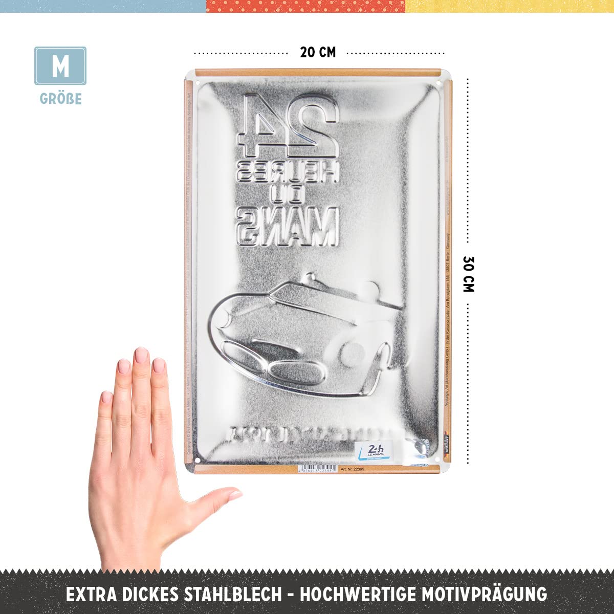 Nostalgic-Art Blechschild Michelin „Original Tyres“ – 20 X 30 Cm | Metall, Vintage Design | Lizenzprodukt